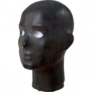 Mascara negra de látex con forma anatómica
